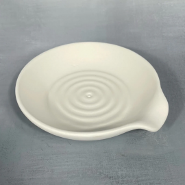 Ceramic Bisque Round Spoon Rest